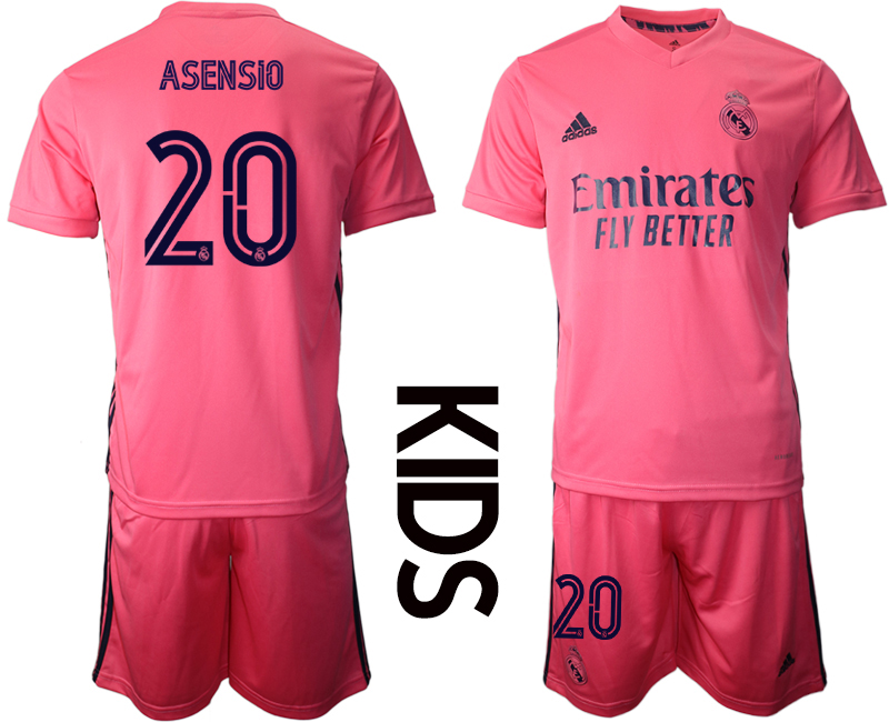 Youth 2020-2021 club Real Madrid away #20 pink Soccer Jerseys